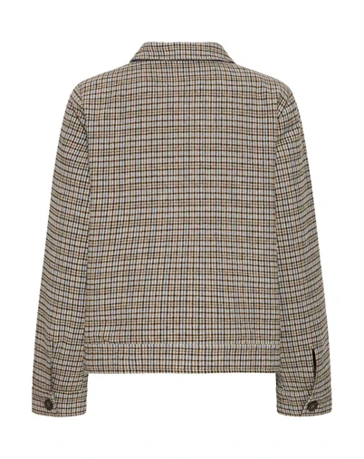 Fransa - FRAntonette 1 Jakke - Tobacco Brown/Ice Water Check 